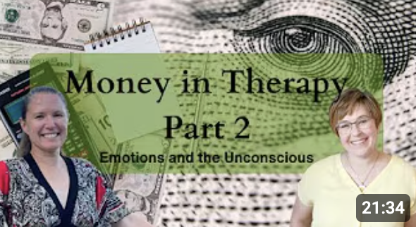 financial therapy and nervous system stress response illustration showing money anxiety